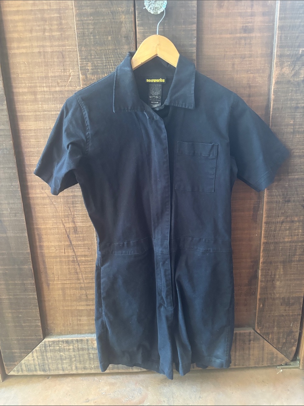 Nooworks black coveralls shorts medium